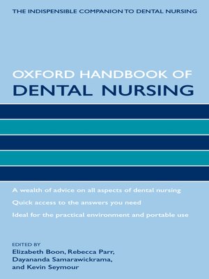 cover image of Oxford Handbook of Dental Nursing